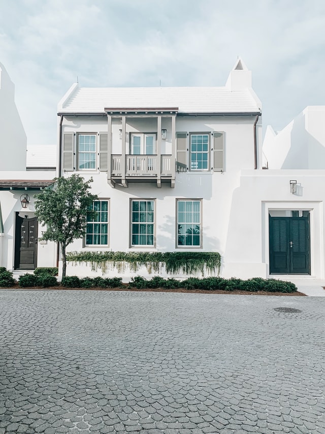 image of house with modern stucco example 26